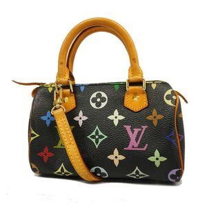 Louis Vuitton Monogram Multicolor Mini Speedy Shoulder Bag Black